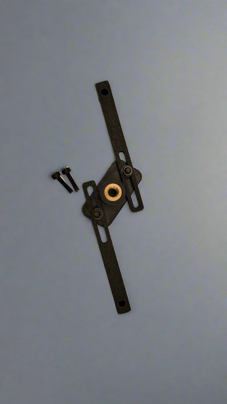 black obisan3d mounting bracket with hardware.