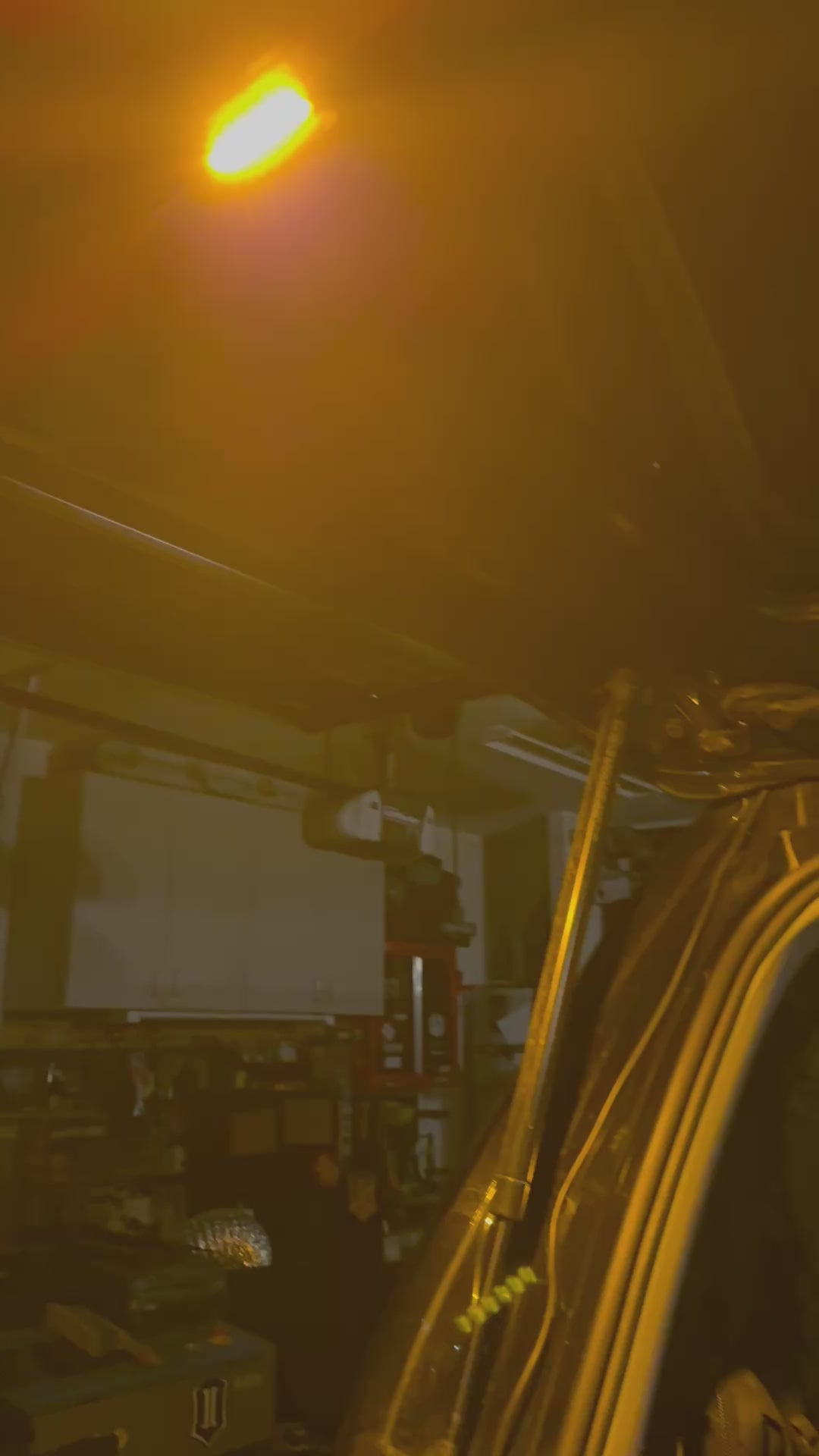A black switchable LED hatch light upgrade for 4Runner with a switch