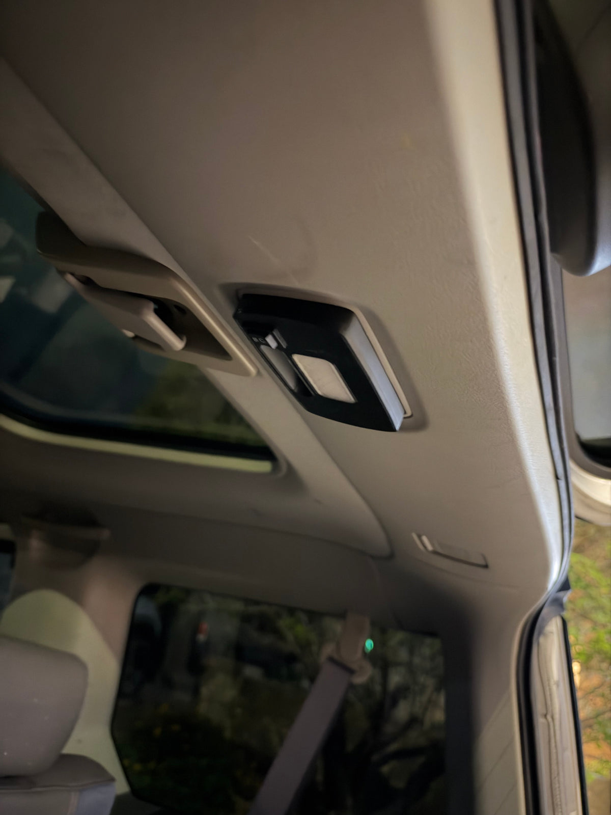 Switchable LED dome light installed in Honda Element rear interior