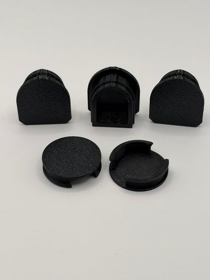 Obisan3D Acura NSX engine garnish hole covers, complete set of 5 low-profile black snap-in plugs for 1991–2005 NSX