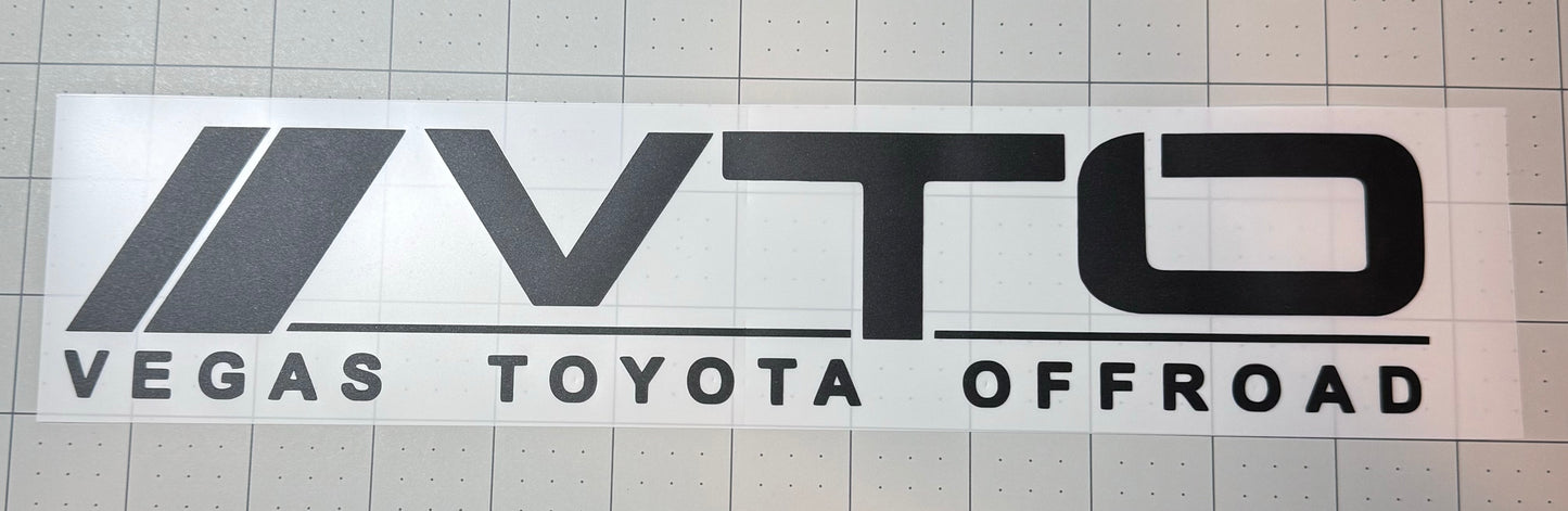 VTO Vinyl Decal Matte Black