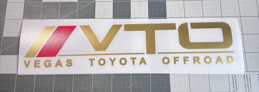 VTO Vinyl Decal Custom 2-Color