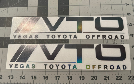 VTO Vinyl Decal Black Chrome Holographic